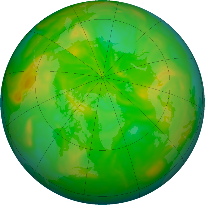 Arctic ozone map for 19 June 2014